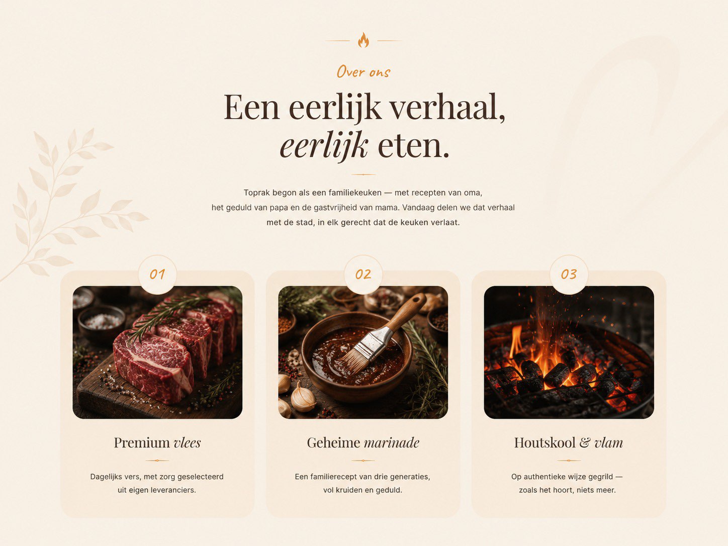 Toprak — over ons met verhaal en specialiteiten