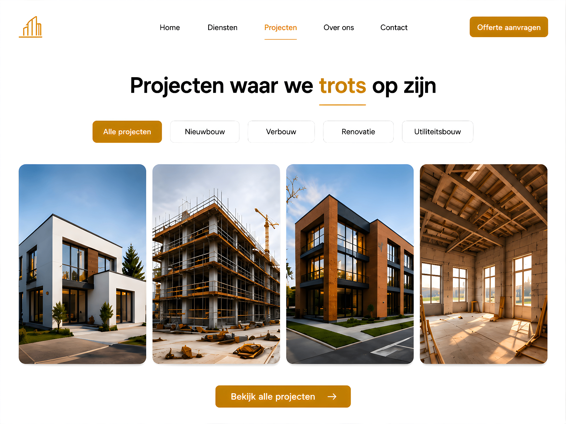Bouwmerk — projectenoverzicht met filters