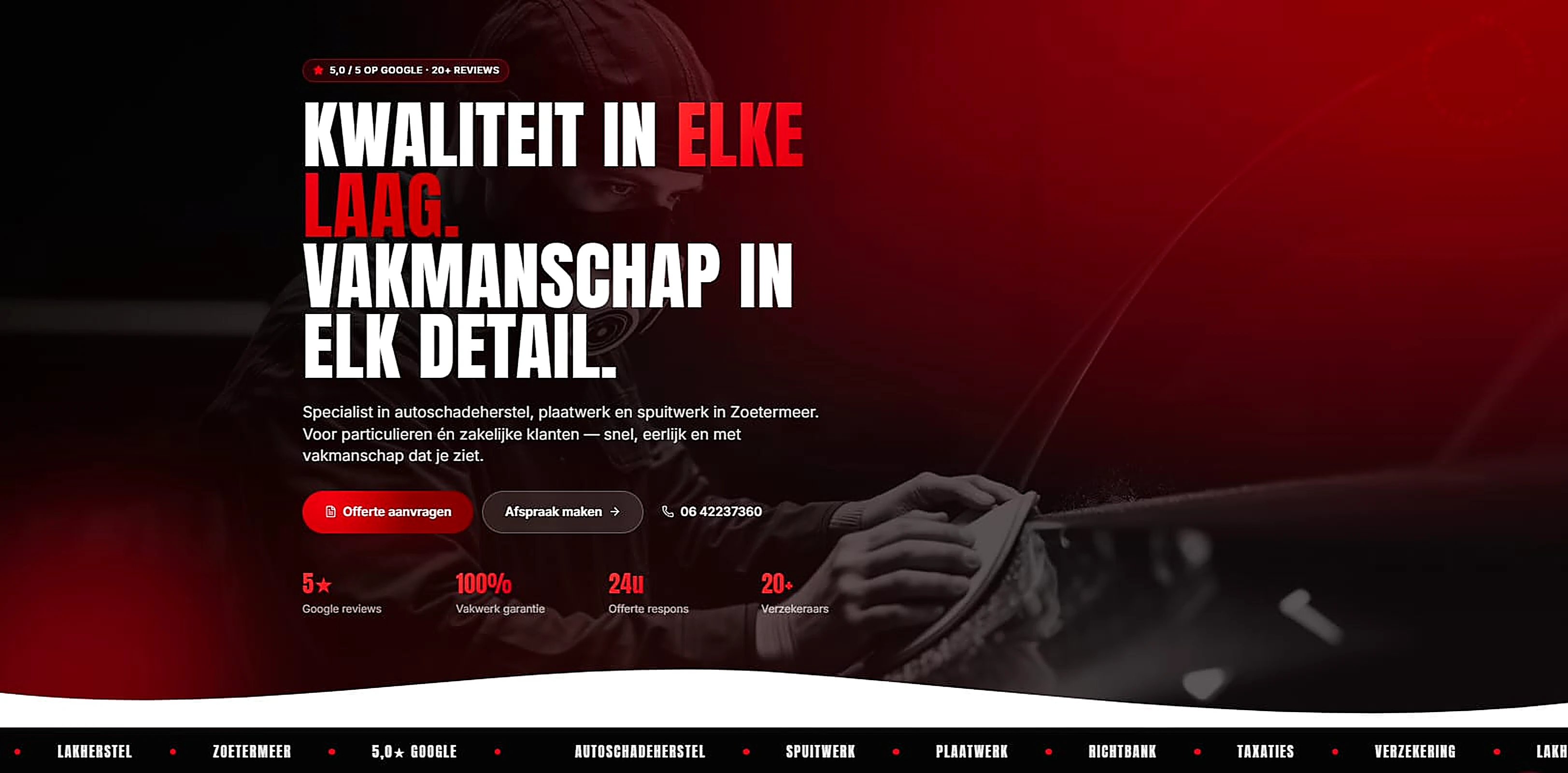 Moderne hero-sectie