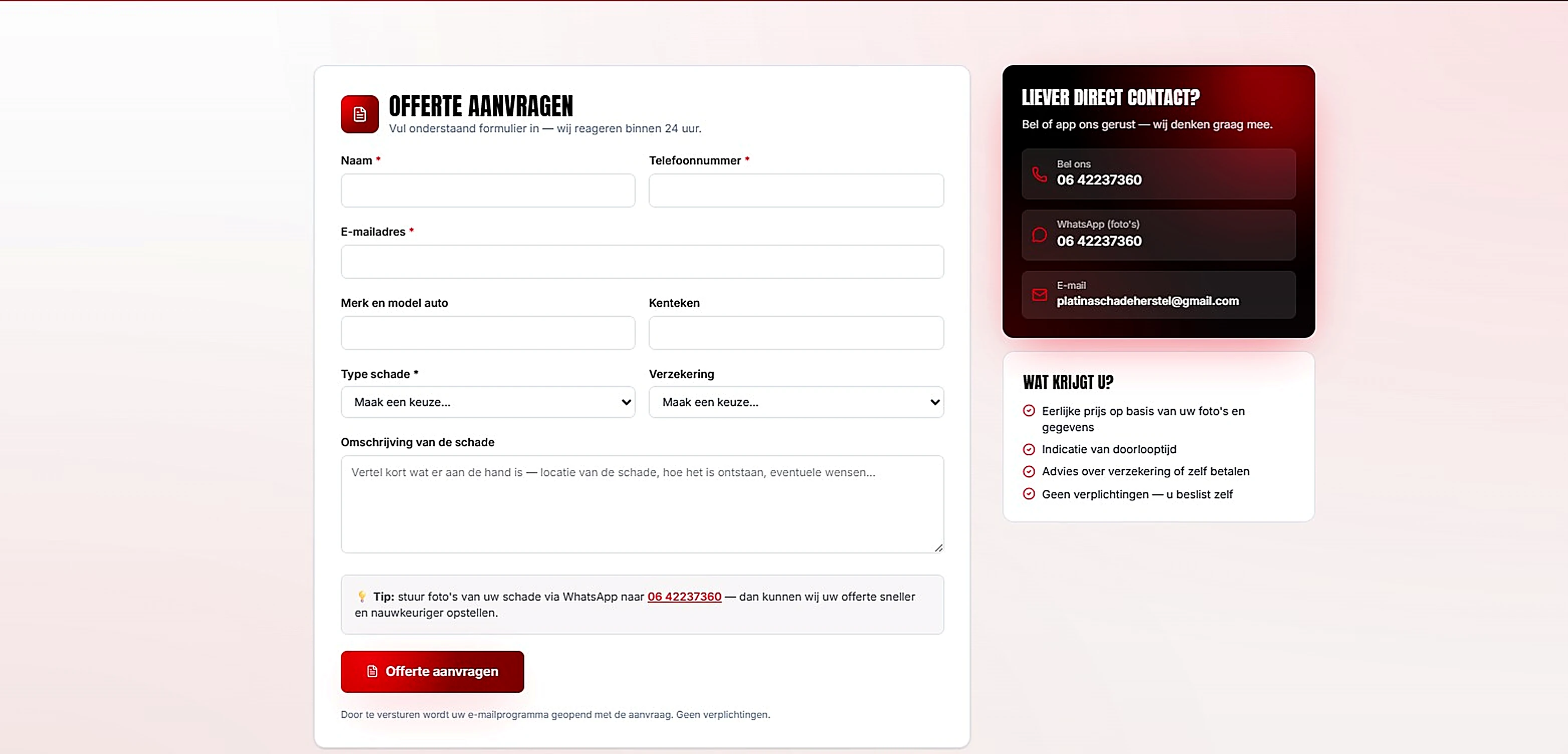 Offerteformulier