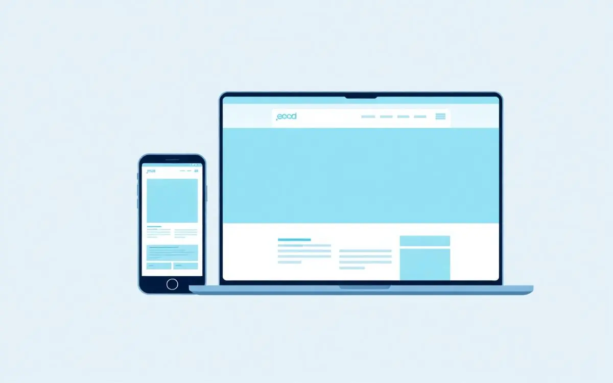 Responsive website — smartphone en laptop naast elkaar met dezelfde website