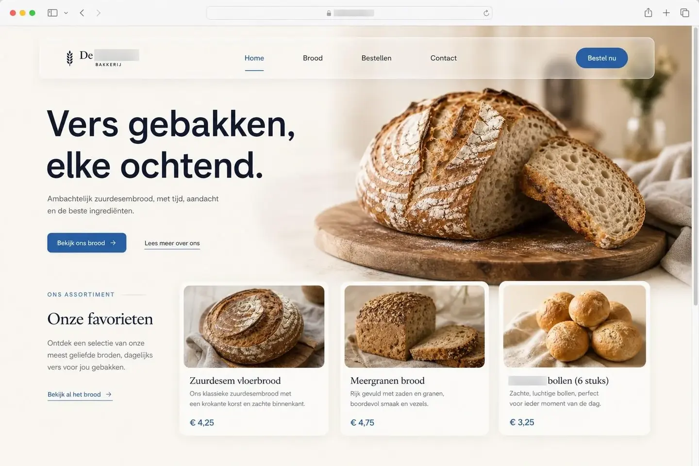 Nieuw modern website ontwerp